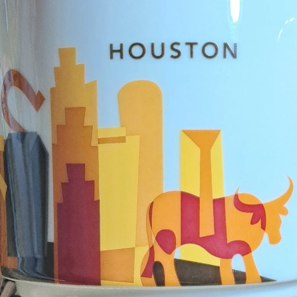 Starbucks Houston City Coffee/Tea Cup Ivory‎ Mug 14 oz You Are Here Collection